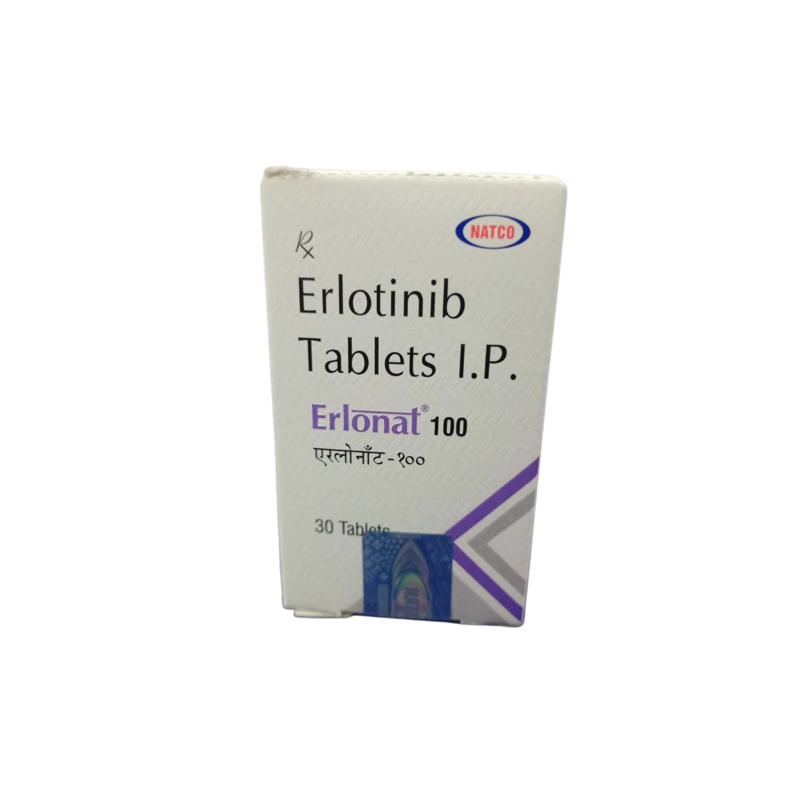 Erlonat 100 mg — Tablets product packaging