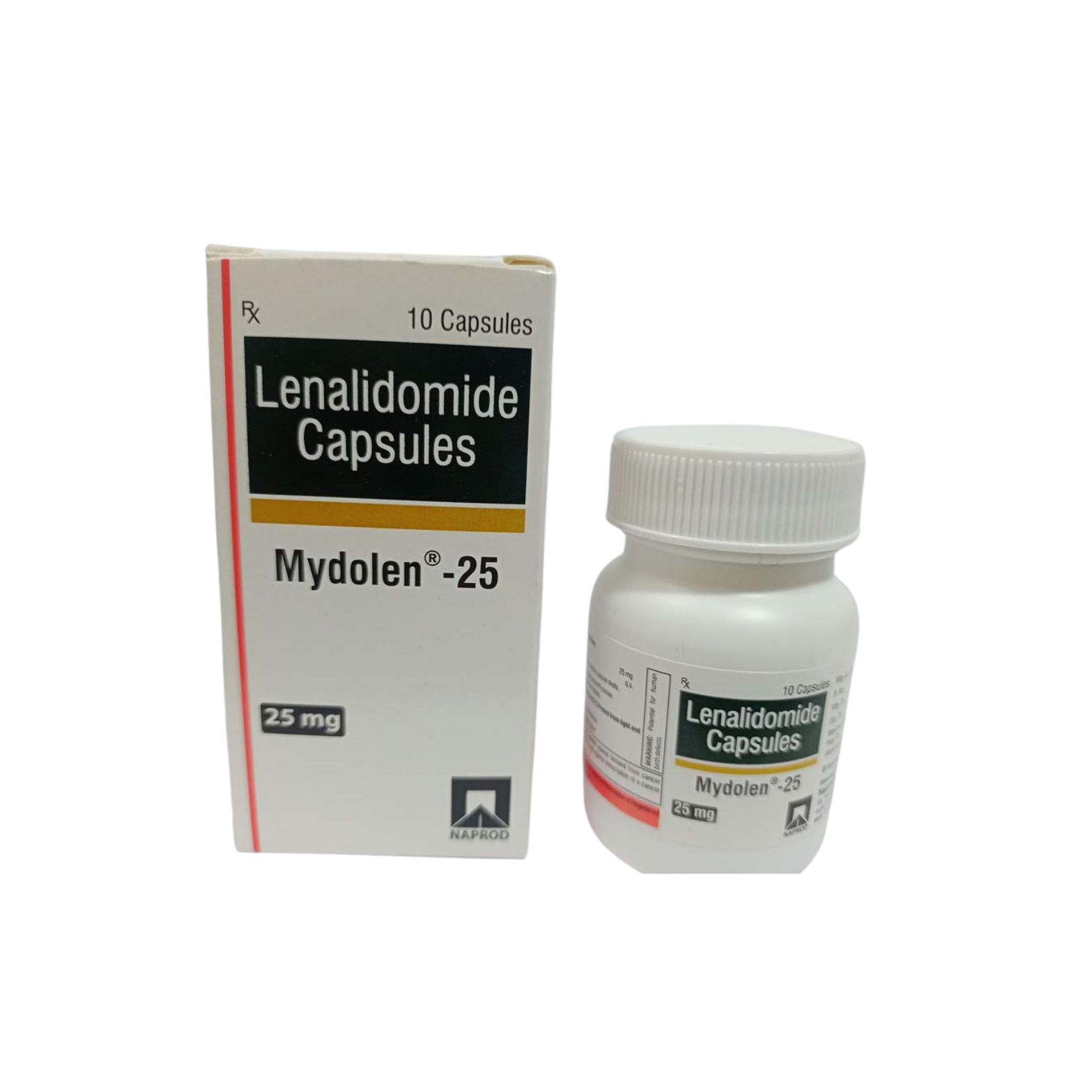 Mydolen 25 mg — Capsules product packaging